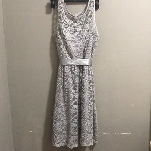 Silver lace dress